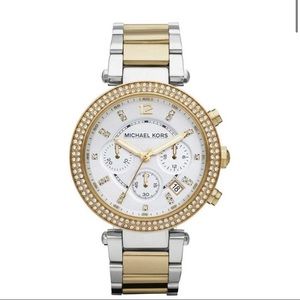 Ladies Silver & Gold Michael Kors Watch